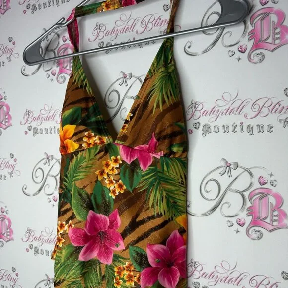 Ocean dream tankini top swim beach brand new vintage size 10 sparkly - Picture 5 of 8